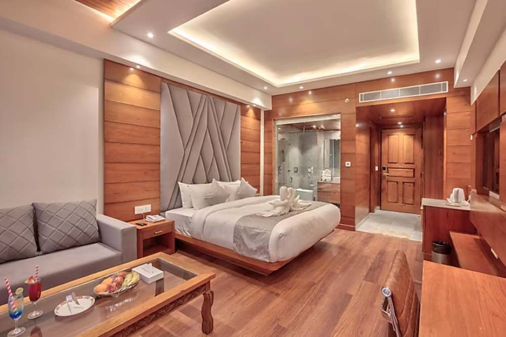 The Executive Room with Rohtang Valley View Balcony at Tiaraa Hotel Manali