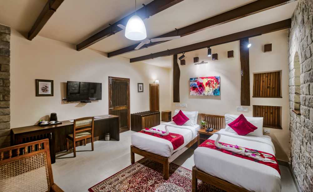 River Facing Room Infinity Resort jim Corbett