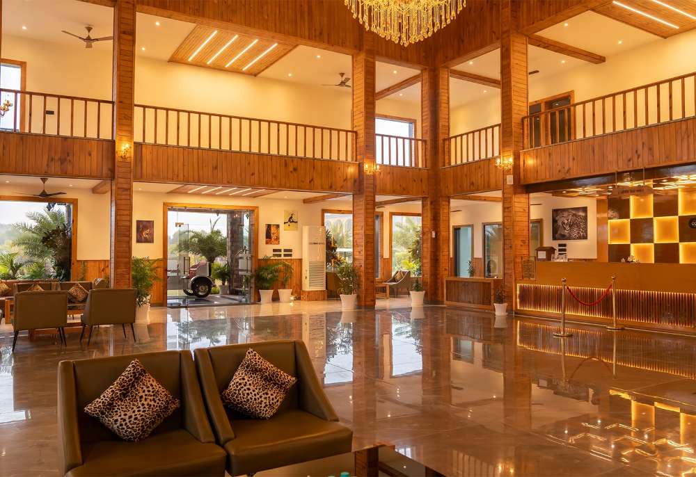 Corbett-Elegant-Retreat-Resort-reception-inside