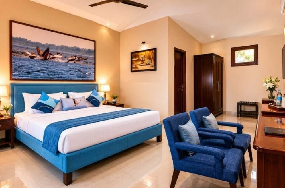 Bel-la-Monde-Riverside-Resort-Jim-Corbett-bed-room-2