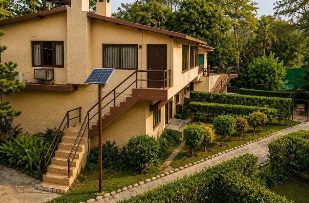 Bel-la-Monde-Riverside-Resort-Jim-Corbett-deluxe-room-outside