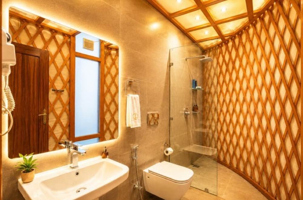 Bel-la-Monde-Riverside-Resort-Jim-Corbett-mangolian-cottage-washroom