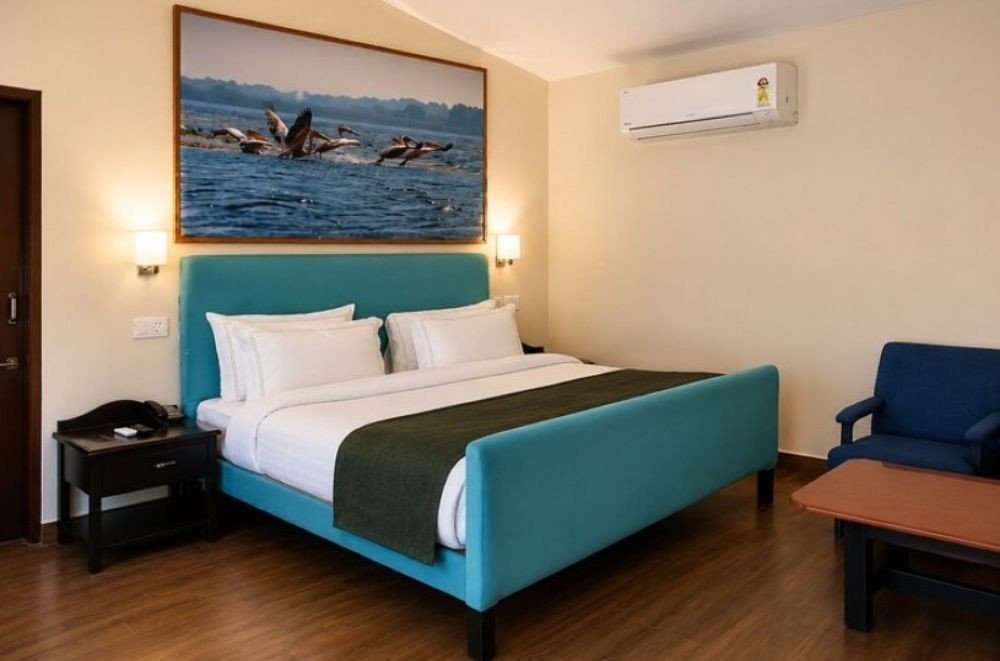 Bel-la-Monde-Riverside-Resort-Jim-Corbett-river-side-room-bedroom