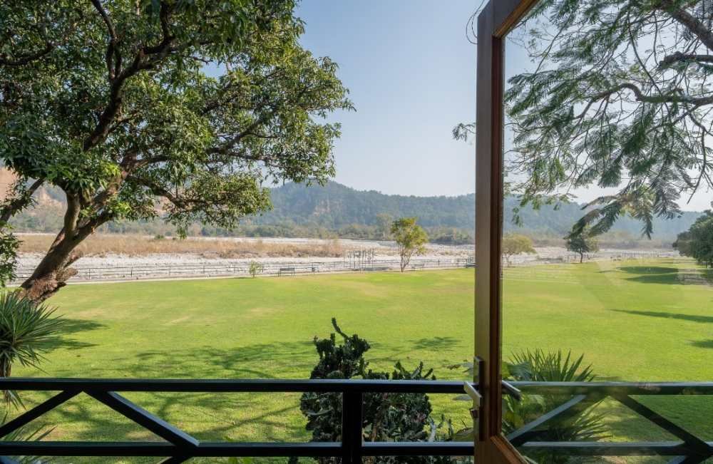 Tarangi-Resort-Spa-Jim-corbett-resort-lawn-view-from-room